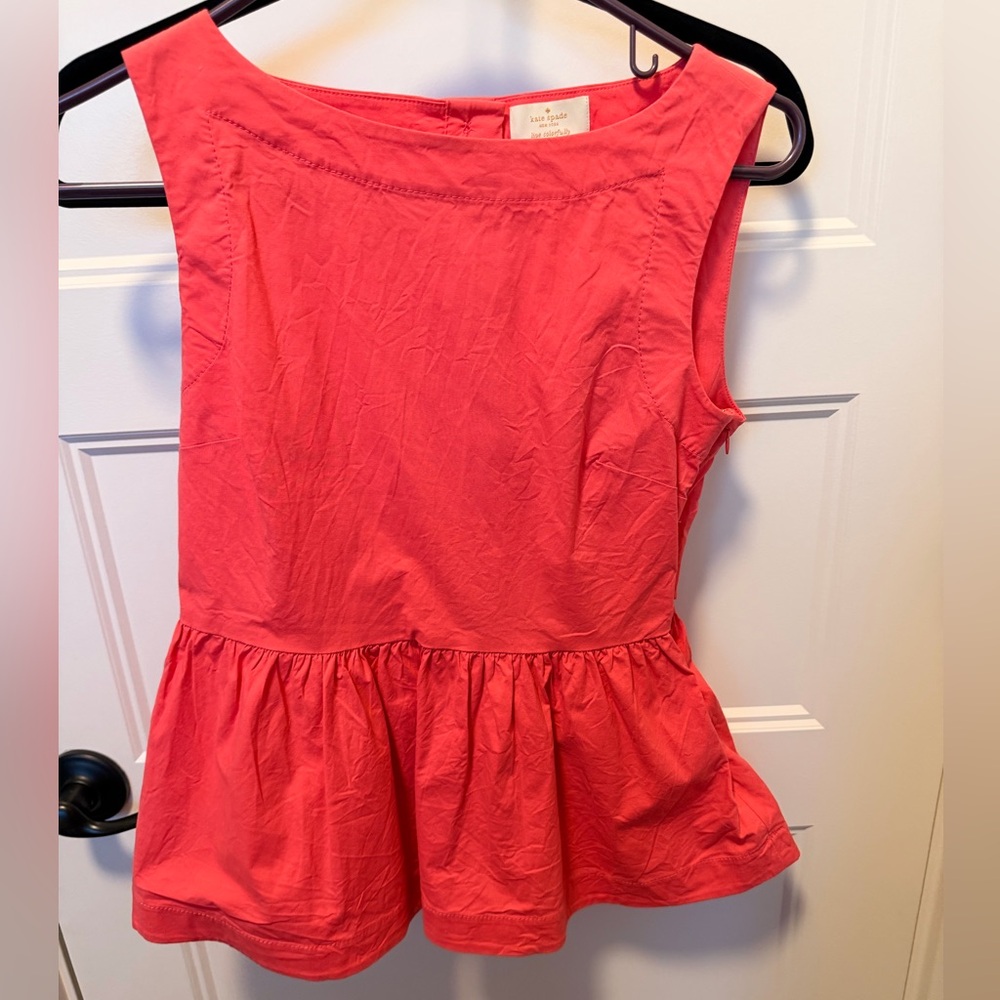 Pink Sleeveless Peplum Top